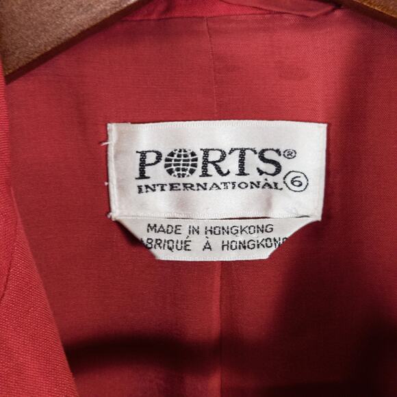 Ports International Women’s Blazer Clueless Preppy Career Chic Pink Linen Sz 6 - Picture 7 of 12